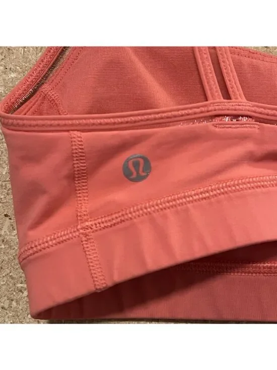 Lululemon Sports Bra Size 2 Orange Run Athletic - Picture 4 of 5